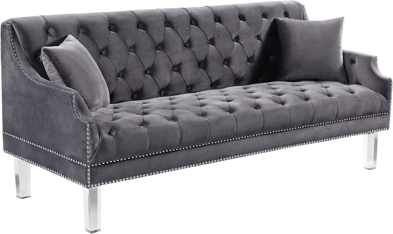 Roxy Grey Velvet Sofa image