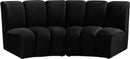 Infinity Black Velvet 2pc. Modular Sectional image