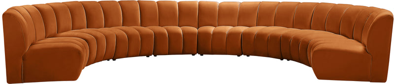 Infinity Cognac Velvet 8pc. Modular Sectional image