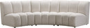 Infinity Cream Velvet 3pc. Modular Sectional image