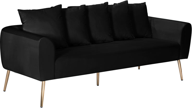 Quinn Black Velvet Sofa image