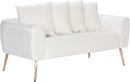 Quinn Cream Velvet Loveseat image