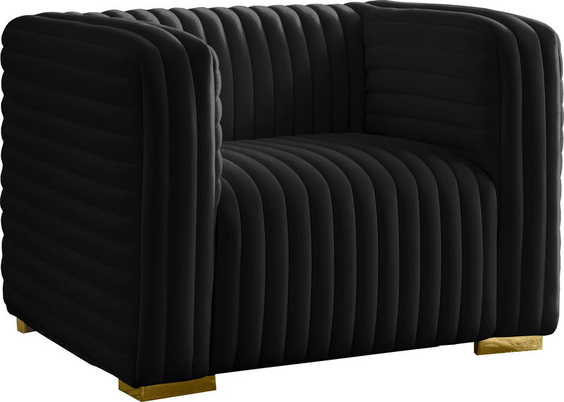 Ravish Black Velvet Chair image