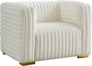 Ravish Cream Velvet Chair image
