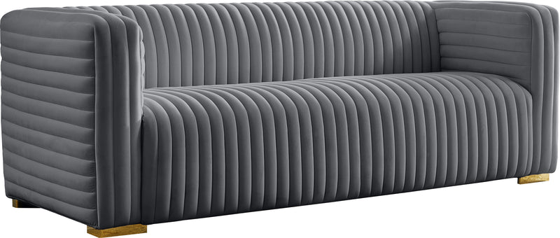 Ravish Grey Velvet Sofa image