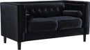 Taylor Black Velvet Loveseat image