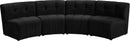 Limitless Black Velvet 4pc. Modular Sectional image
