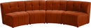 Limitless Cognac Velvet 4pc. Modular Sectional image