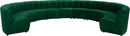 Limitless Green Velvet 11pc. Modular Sectional image