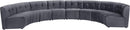 Limitless Grey Velvet 8pc. Modular Sectional image