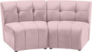 Limitless Pink Velvet 2pc. Modular Sectional image