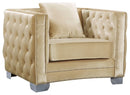 Reese Beige Velvet Chair image