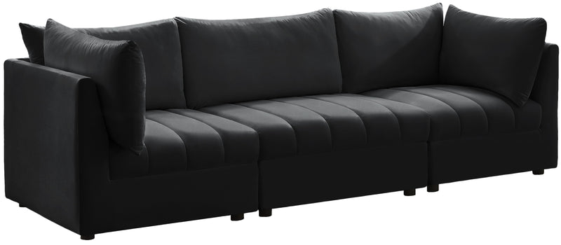 Jacob Black Velvet Modular Sofa image