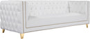 Michelle White Faux Leather Sofa image