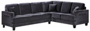 Ferrara Grey Velvet 2Pc. Sectional image