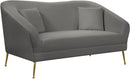 Hermosa Grey Velvet Loveseat image