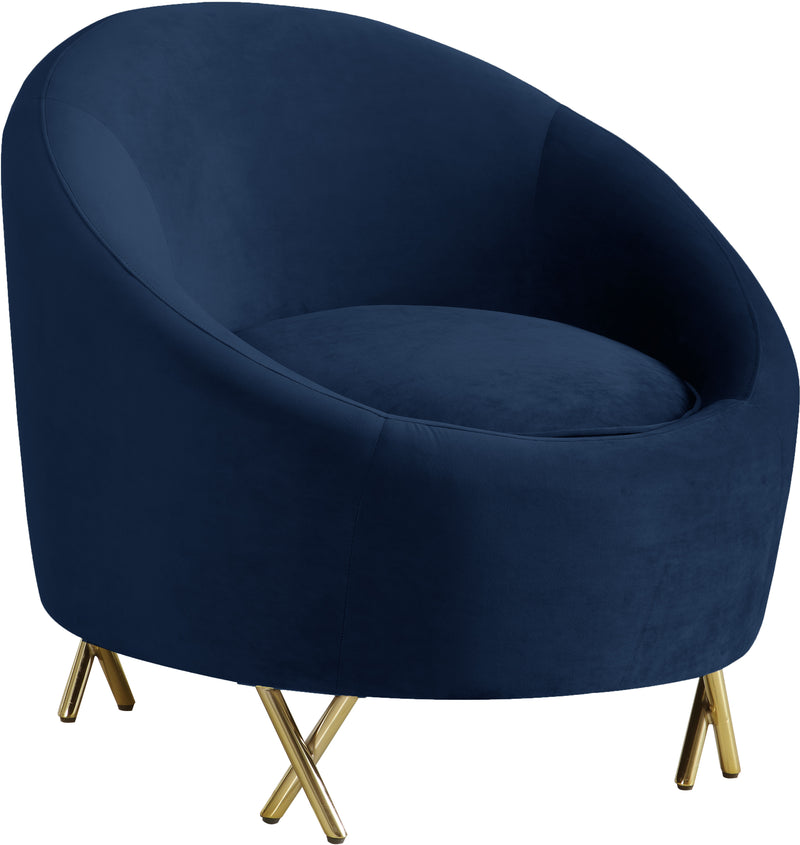 Serpentine Navy Velvet Chair image