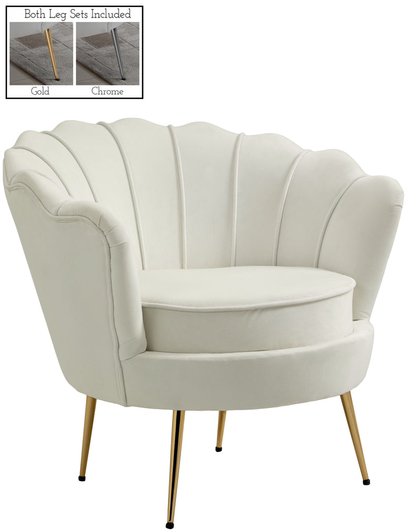 Gardenia Cream Velvet Chair image