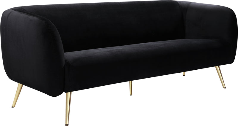 Harlow Black Velvet Sofa image