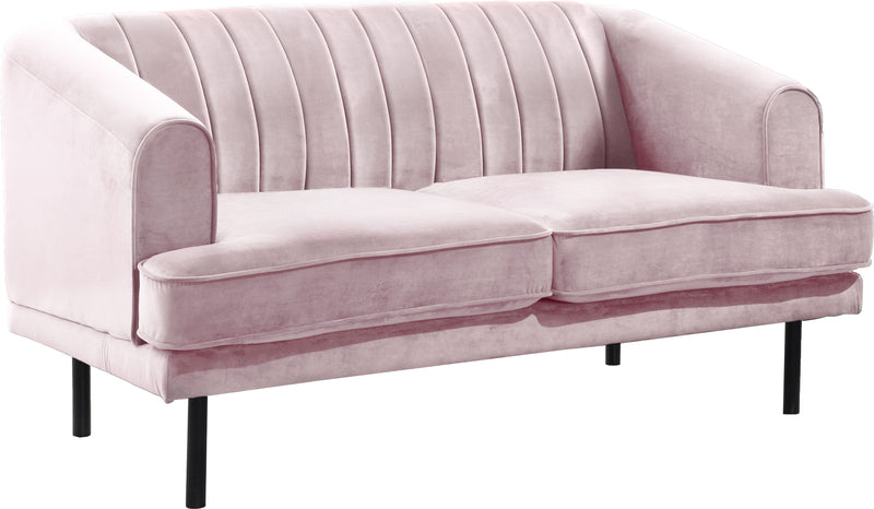 Rory Pink Velvet Loveseat image