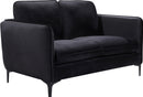 Poppy Black Velvet Loveseat image