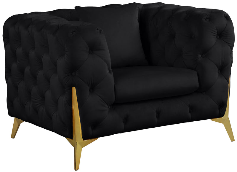 Kingdom Black Velvet Chair image