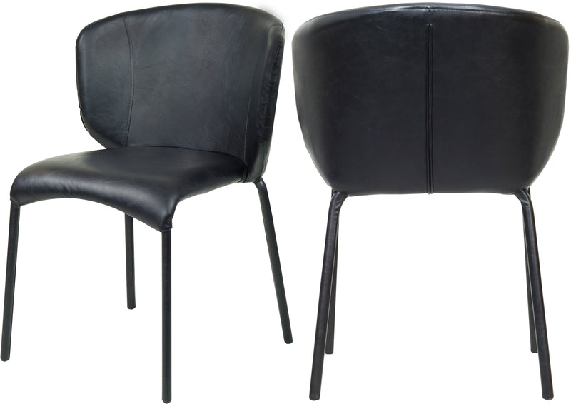 Drew Black Faux Leather Dining Chair image