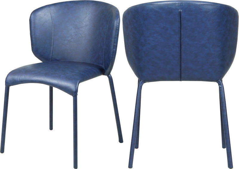 Drew Navy Faux Leather Dining Chair image