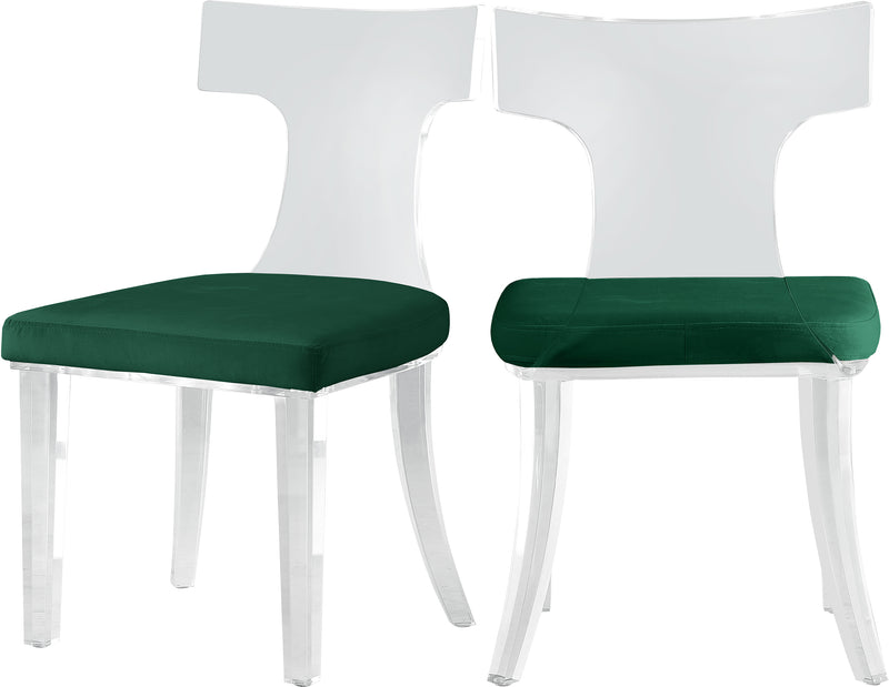 Lucid Green Velvet Dining Chair image