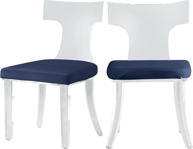 Lucid Navy Velvet Dining Chair image