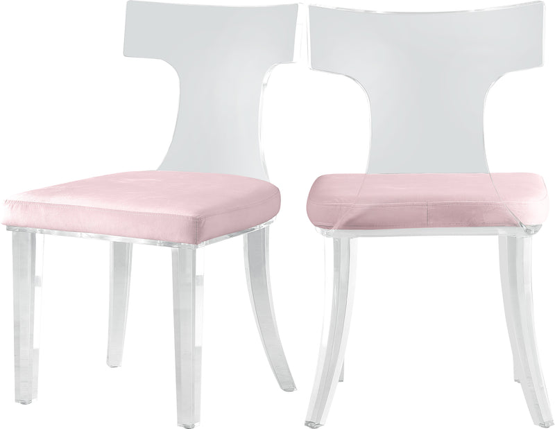 Lucid Pink Velvet Dining Chair image