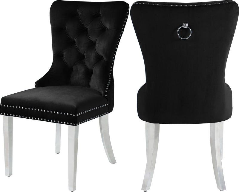 Carmen Black Velvet Dining Chair image