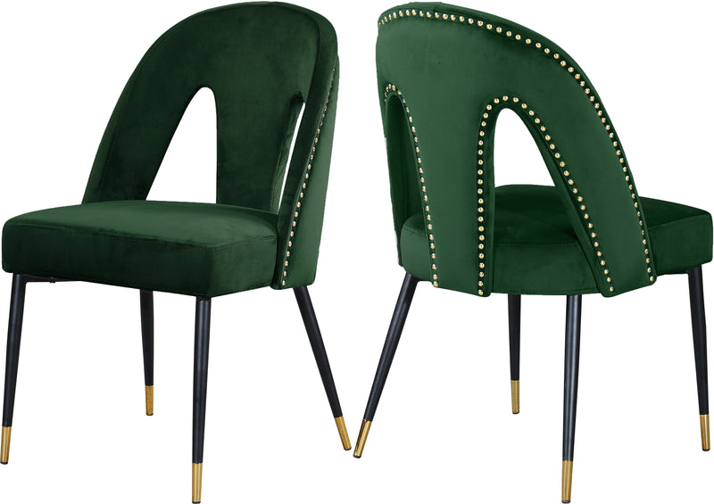 Akoya Green Velvet Dining Chair image