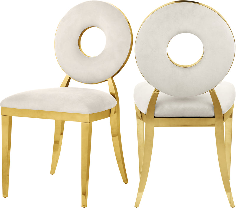 Carousel Cream Velvet Dining Chair image