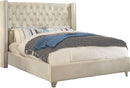 Aiden Cream Velvet King Bed image