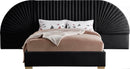 Cleo Black Velvet King Bed (3 Boxes) image