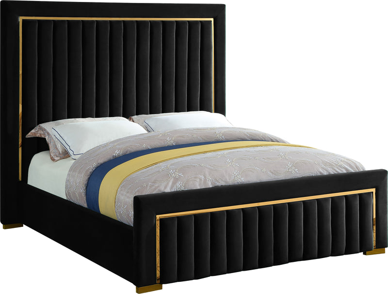 Dolce Black Velvet King Bed (3 Boxes) image