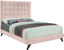 Elly Pink Velvet Queen Bed image