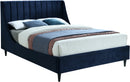 Eva Navy Velvet Queen Bed image