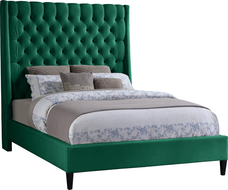 Fritz Green Velvet Full Bed image